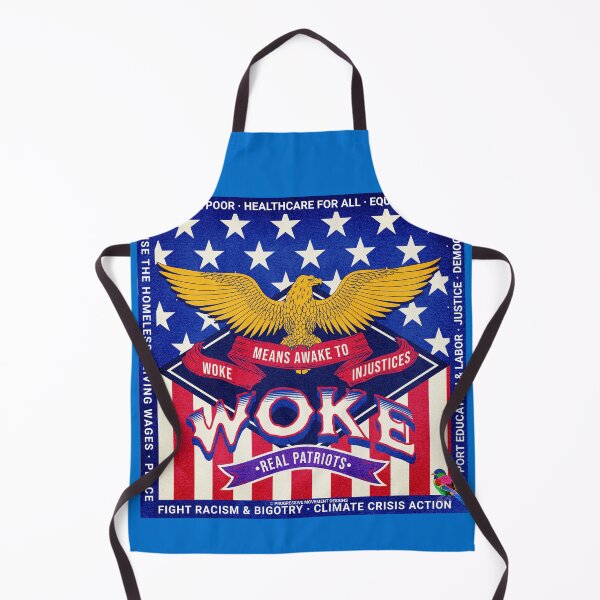 Item preview, PMD00792 Progressive Movement Designs Woke USA American flag eagle patriotic design shows you are woke and support progressive policy goals for Democrats Independents and Bernie Sanders supporters designed and sold by ProgressiveLeft.