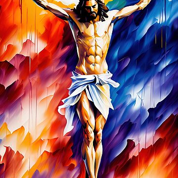 Jesus Wall Art Easter Gift Gift Jesus Portrait Jesus Art Crucifixion Wall Art Home Decor Church Decor Jesus Painting Art Print for Sale by William A. McCarthy Redbubble