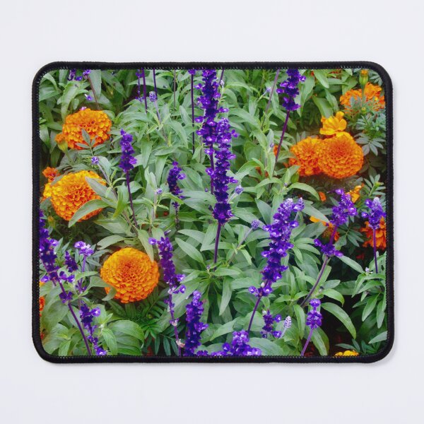 Item preview, Marigolds and purple flowers designed and sold by Shulie1.