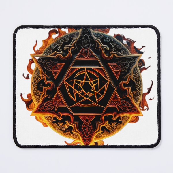 Item preview, fire hexagram designed and sold by OdiseoMandalas.