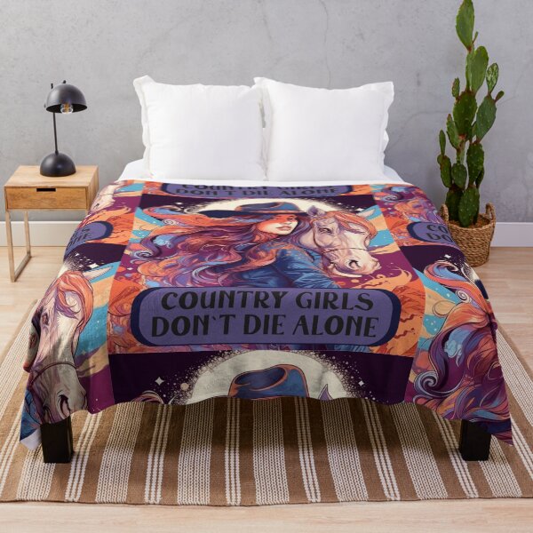 Item preview, Country Girls Don`t Die Alone Cowgirl Quotes designed and sold by TheVeiledLion.