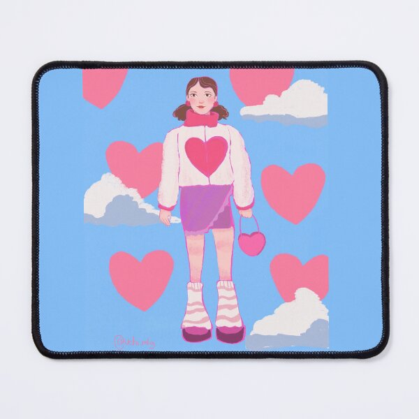 Item preview, girl with hearts and clouds designed and sold by uchix.