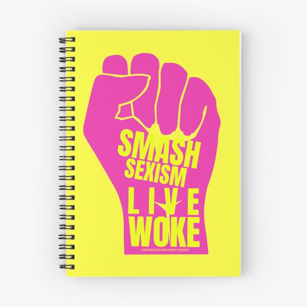 Item preview, PMD00794 Progressive Movement Designs Live Woke Smash Sexism feminist protest fist design shows you are woke and support progressive goals for Democrats Independents and Bernie Sanders supporters designed and sold by ProgressiveLeft.