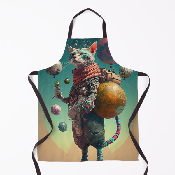 Item preview, Environmentalist Cyberpunk Cat celebrating Earth Day - surrealist AI Generated Art designed and sold by Flowsaiartshop.