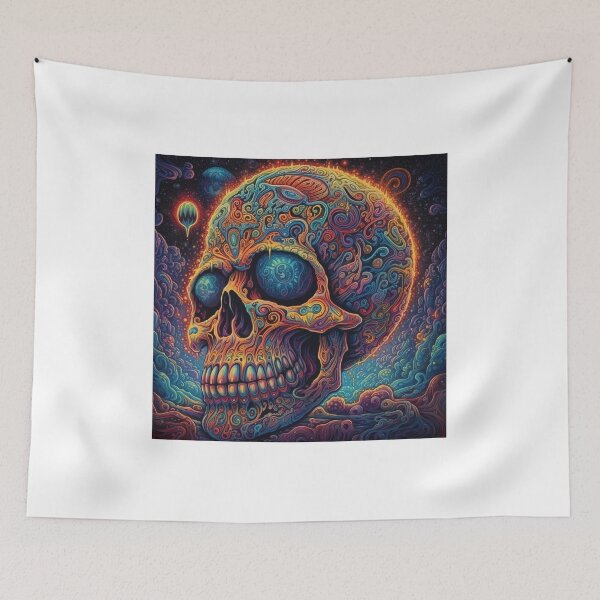 Item preview, Psychedelic Skull is a crazy painting with a lot of detail. designed and sold by CraftiverseX.