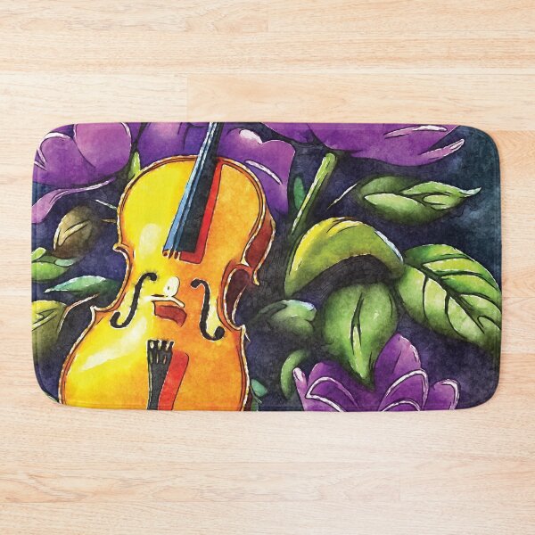 Item preview, Cello with floral background designed and sold by piesdesignart.