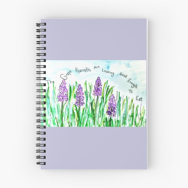 Item preview, Etegami Grape Hyacinths Good Enough to Eat designed and sold by EtegamiJourney.