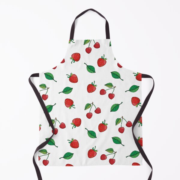 Item preview, pattern strawberries and cherries with leaves on a white designed and sold by YuYuKoroleva.