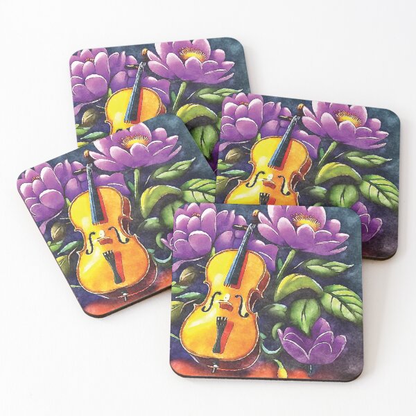 Item preview, Cello with floral background designed and sold by piesdesignart.