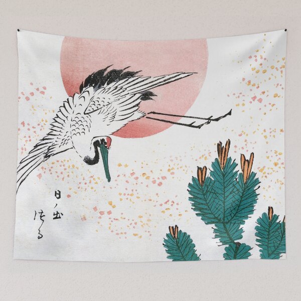 Item preview,  Utagawa Hiroshige Japanese crane designed and sold by TeeARTHY.