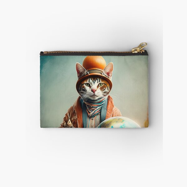 Item preview, Environmentalist Cyberpunk Cat celebrating Earth Day - surrealist AI Generated Art designed and sold by Flowsaiartshop.