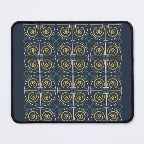 Item preview, Mediaeval flower navy blue designed and sold by AnndeLioncourt.