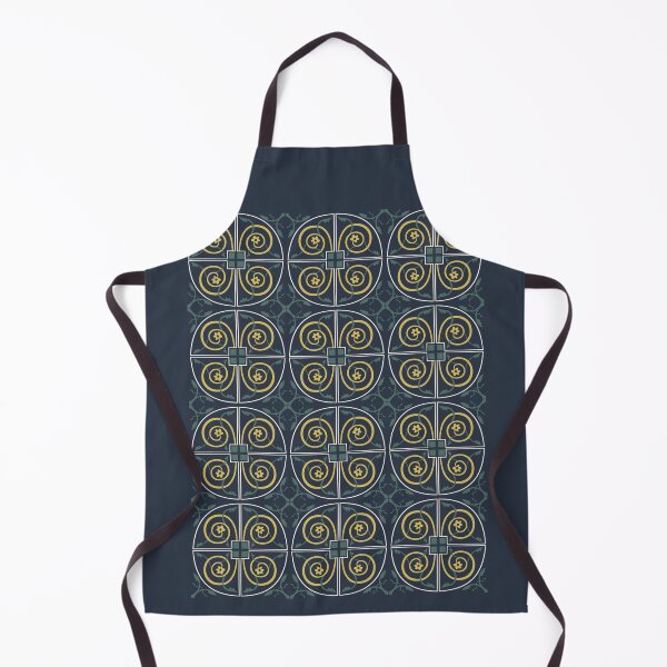 Item preview, Mediaeval flower navy blue designed and sold by AnndeLioncourt.