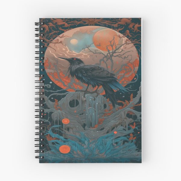 Item preview, Night Raven: Crow under the Full Moon T- shirt designed and sold by Athhar AttireCo.