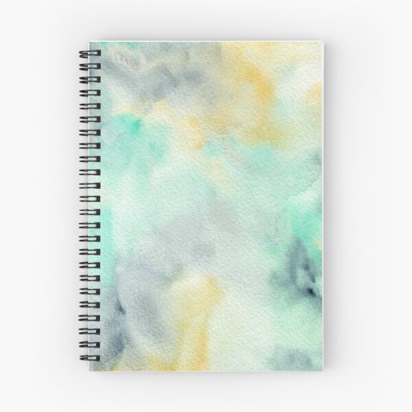 Item preview, Yellow Turquoise Indigo Watercolor Abstract Art designed and sold by mchristyani.