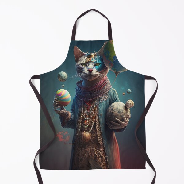Item preview,  Environmentalist Cyberpunk Cat celebrating Earth Day - surrealist AI Generated Art designed and sold by Flowsaiartshop.