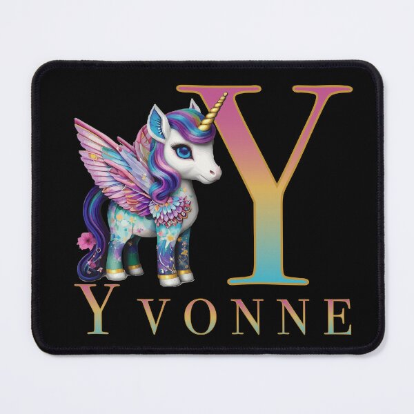 Item preview, Yvonne name with a cute unicorn designed and sold by Lubellebubble20.