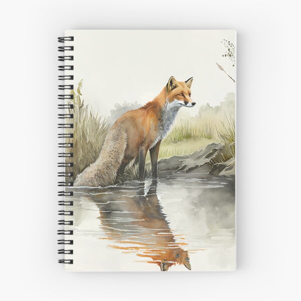 Item preview, fox watercolor designed and sold by shokA Design.