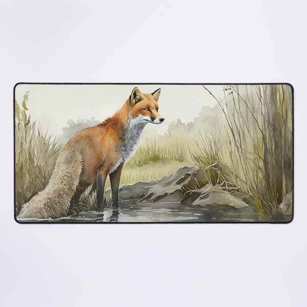Item preview, fox watercolor designed and sold by shokA Design.