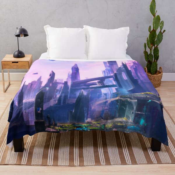Item preview, Elf City In Cyberpunk Universe designed and sold by KalipsoArt.