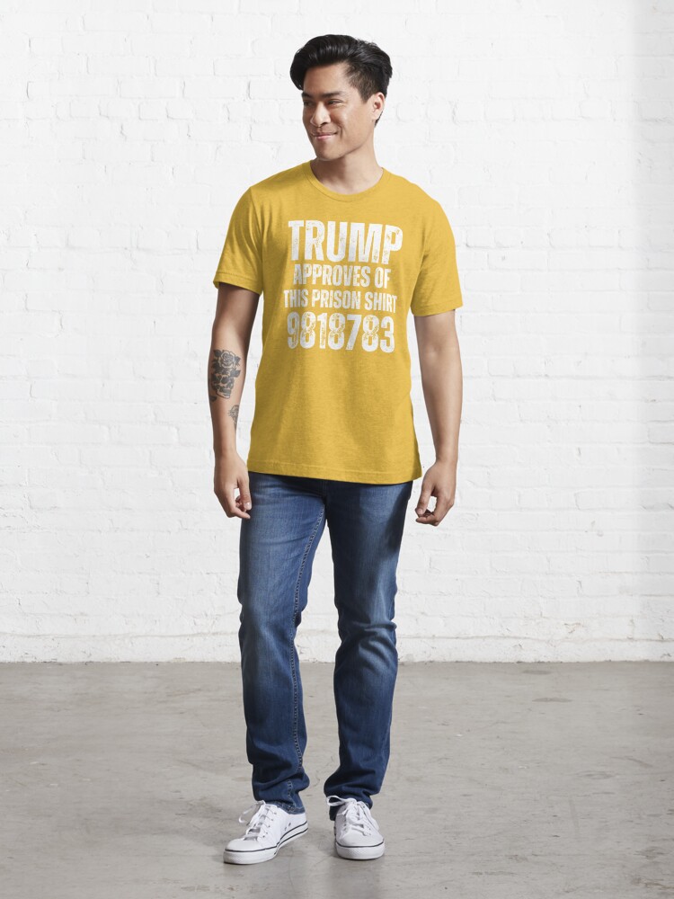 Discover Trump Funny Prison Tee Funny Democrats Liberals Pro-Biden | Essential T-Shirt 