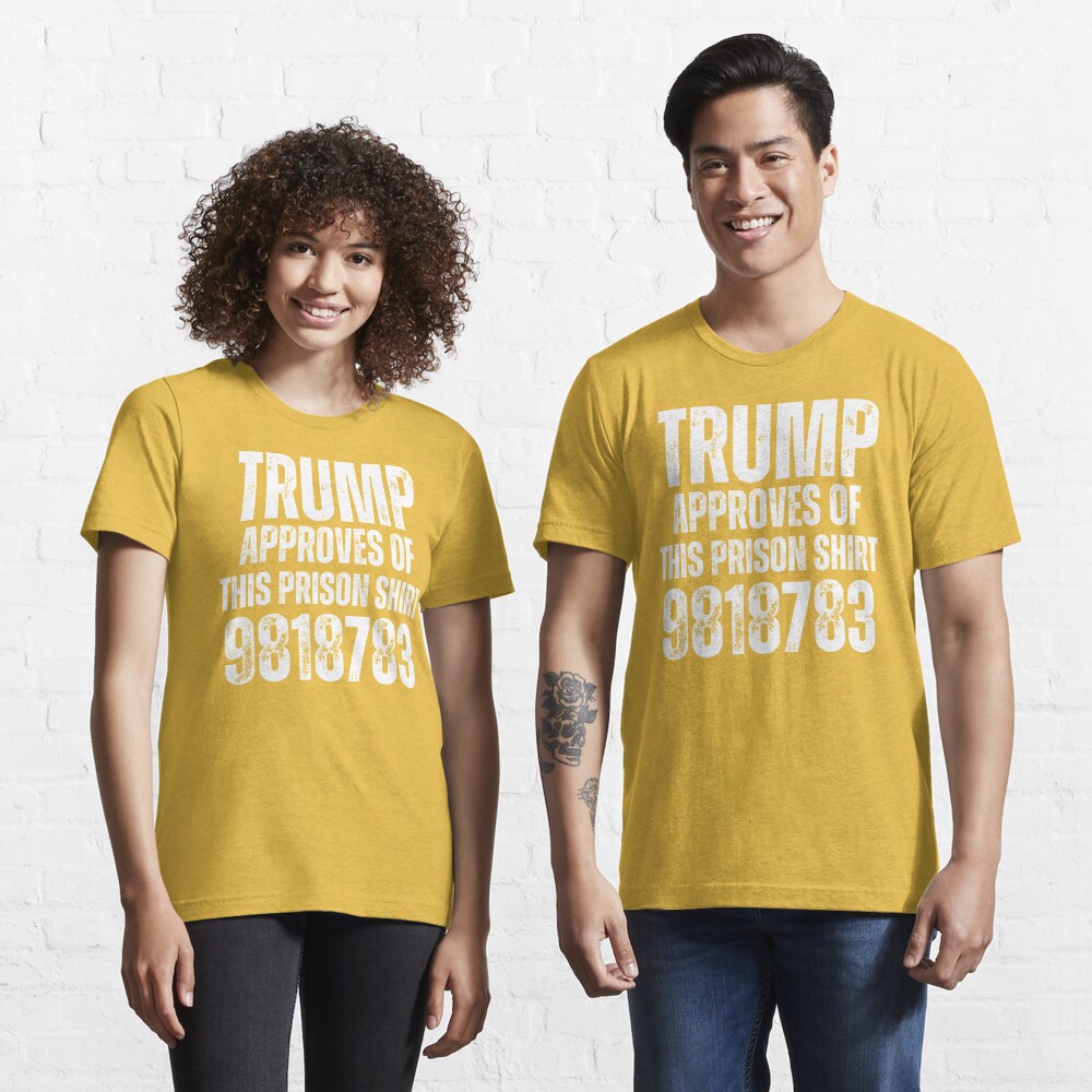 Disover Trump Funny Prison Tee Funny Democrats Liberals Pro-Biden | Essential T-Shirt 