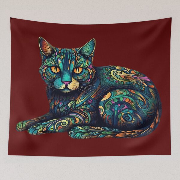 Item preview, Cat Of Many Colours designed and sold by MTJ-Mushrooms.