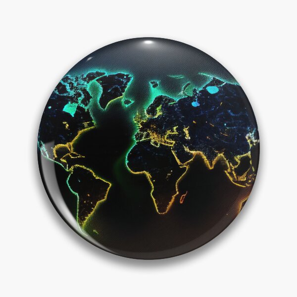 Item preview, earth map neon light designed and sold by FireFXStudio.