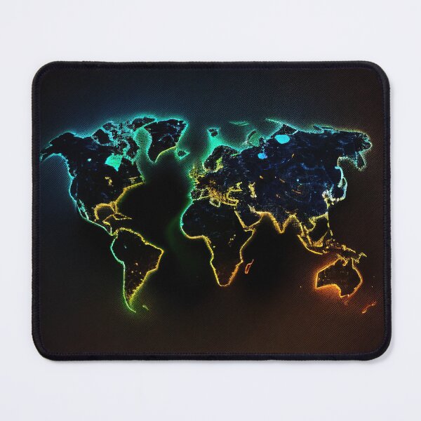 Item preview, earth map neon light designed and sold by FireFXStudio.