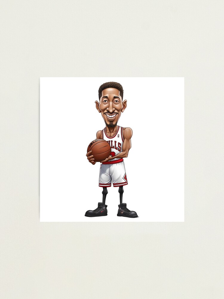 Vintage Chicago Bulls Caricature T-shirt Jordan Pippen NBA
