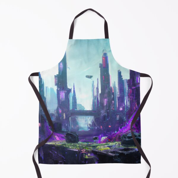 Item preview, Elf City In Cyberpunk Universe designed and sold by KalipsoArt.