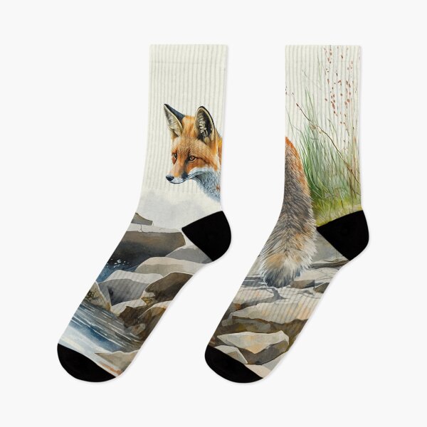 Item preview, fox watercolor designed and sold by shokA Design.