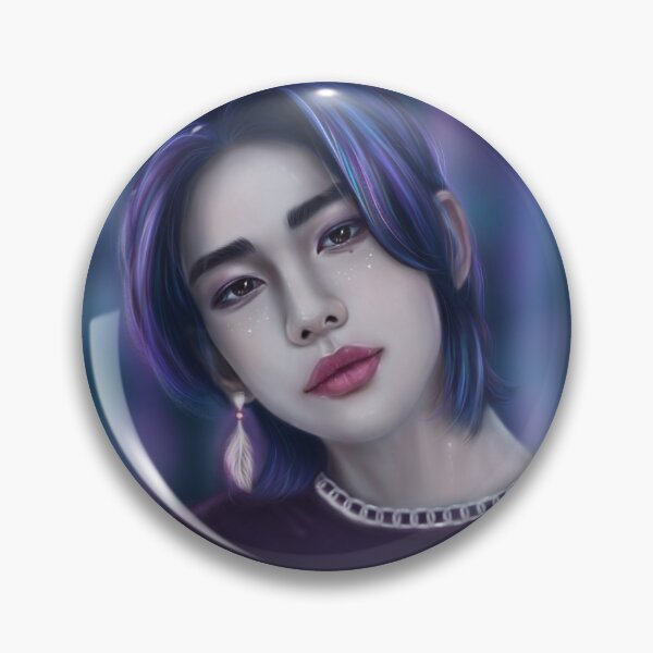 Item preview, Hwang Hyunjin with blue hair , Skz designed and sold by noirglare.