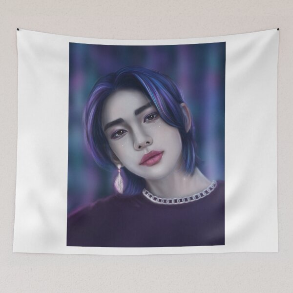 Item preview, Hwang Hyunjin with blue hair , Skz designed and sold by noirglare.