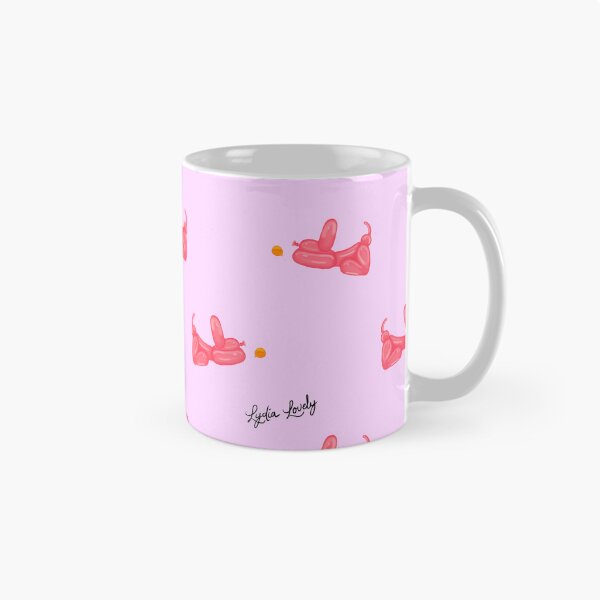 Artikelvorschau, Balloon animals- Doggie playing- pink & orange- purple background entworfen und verkauft von Studio Lydia Lovely.