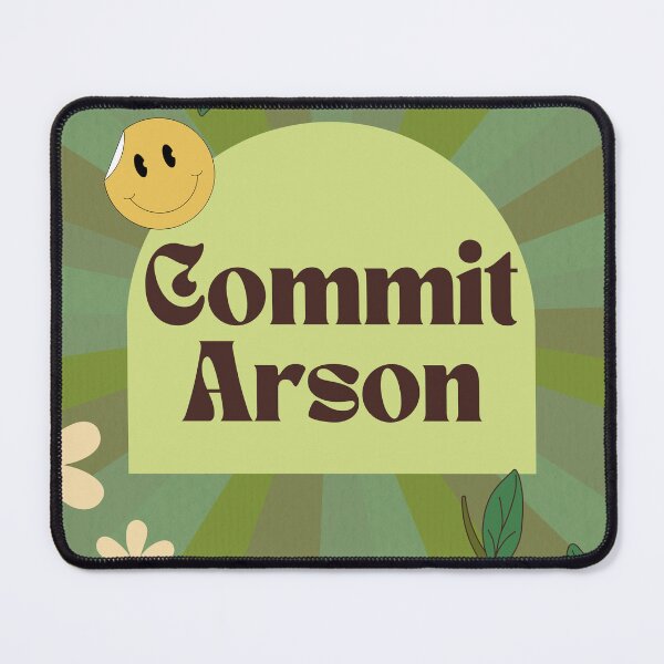 Item preview, hippie retro funny commit arson background designed and sold by dooddads13.