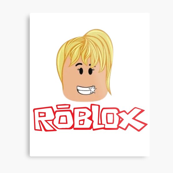 Roblox Woman Face Metal Prints for Sale