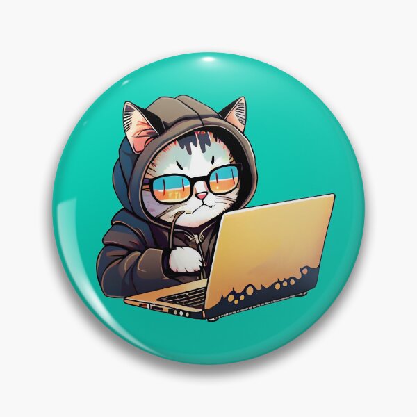 Item preview, Hacker Cat designed and sold by Jandsgraphics.