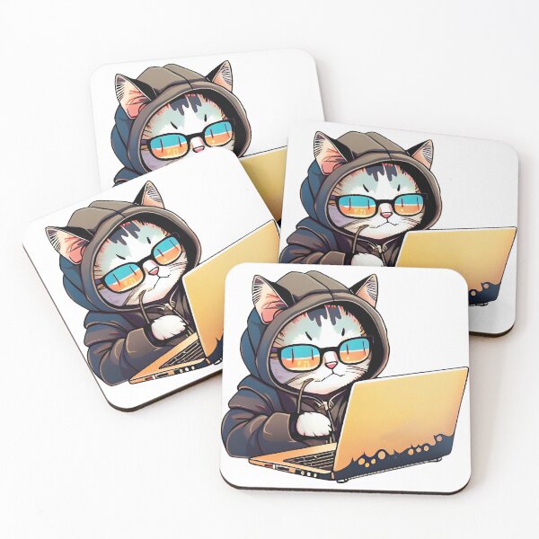 Item preview, Hacker Cat designed and sold by Jandsgraphics.