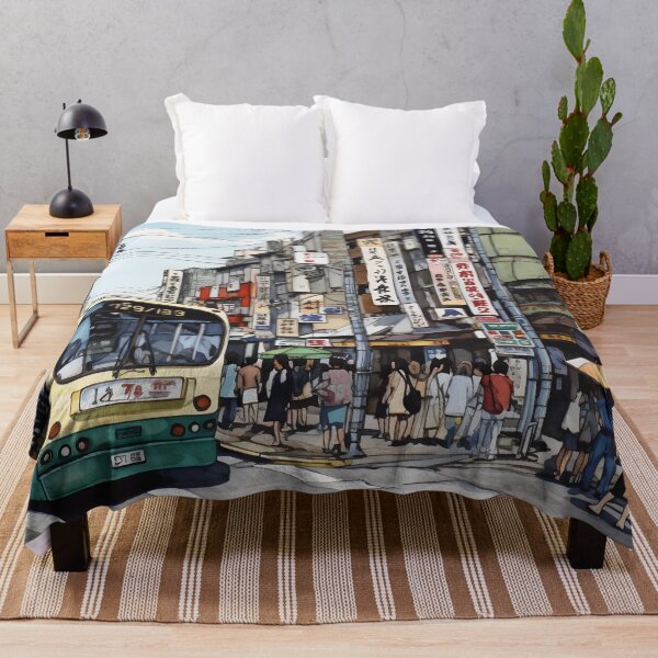 Item preview, Drawing of a Street Scene in Tokyo Japan designed and sold by inkedtee.