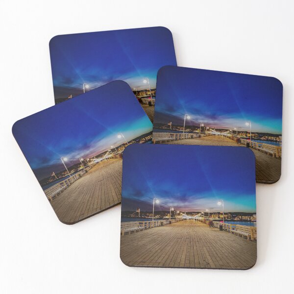 Item preview, Sopot molo by night designed and sold by OpaSky.