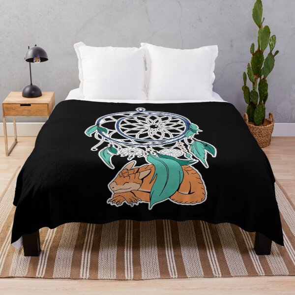 Item preview, dragon sleeping under a dreamcatcher designed and sold by Rainorchid.