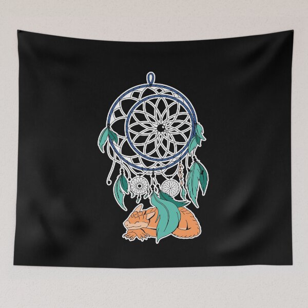 Item preview, dragon sleeping under a dreamcatcher designed and sold by Rainorchid.