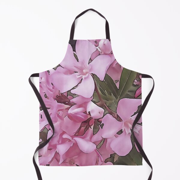 Item preview, Pink Oleander Rose Laurel Black Outline Art designed and sold by taiche.