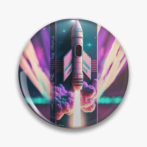 Item preview, Synthwave Rocket Launching designed and sold by VhsNeon.