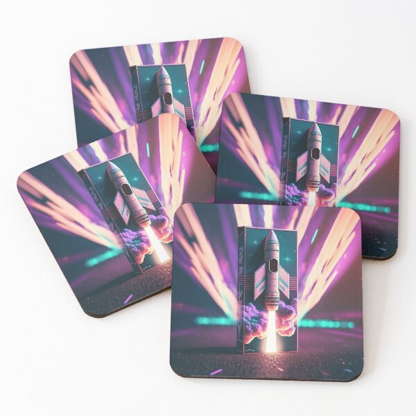 Item preview, Synthwave Rocket Launching designed and sold by VhsNeon.
