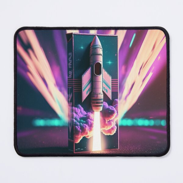 Item preview, Synthwave Rocket Launching designed and sold by VhsNeon.