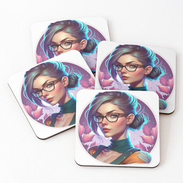 Item preview, Adorable Nerdy Girl Sticker for Laptop and Notebook designed and sold by stickergeek23.
