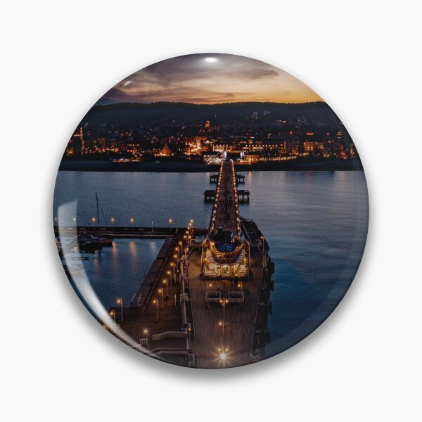 Item preview, Sopot molo by night designed and sold by OpaSky.