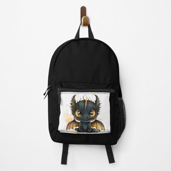 Item preview, Super Cute Little Baby Dragon Black and Gold designed and sold by adlydesigns.